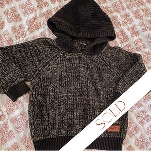 AWESOME Cable knit boys hoodie size 5/6